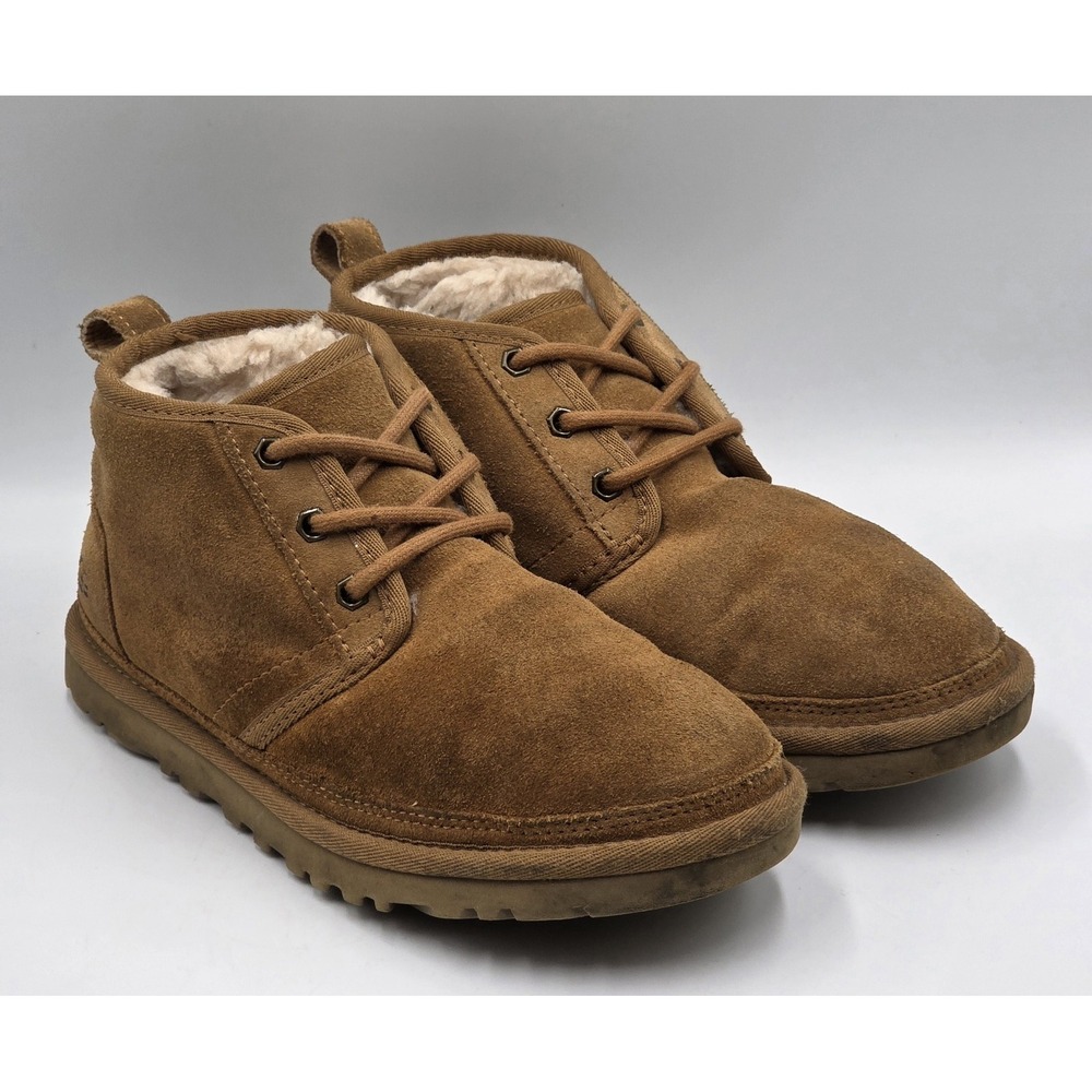 UGG Boots Mens 6 Neumel Chukka Brown Leather Lace Up Round Toe Casual F27020C